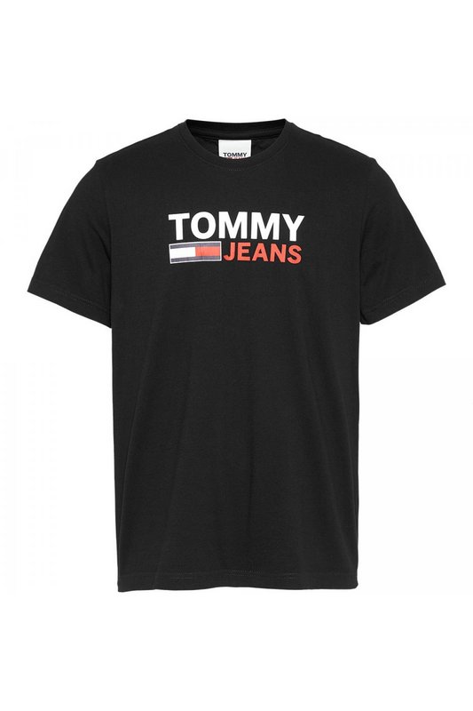 TOMMY JEANS Tshirt En Coton Avec Logo  -  Tommy Jeans - Homme BDS Black Photo principale