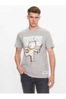 GUESS Tshirt Regular Collab Banksy  -  Guess Jeans - Homme LHY LIGHT HEATHER GREY M