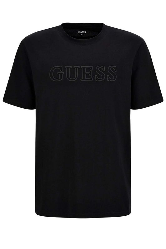 GUESS Tshirt  Logo 3d En Coton Bio  -  Guess Jeans - Homme JBLK Jet Black A996 1062884
