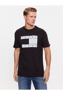 TOMMY JEANS Tshirt Gros Logo Print  -  Tommy Jeans - Homme BDS Black