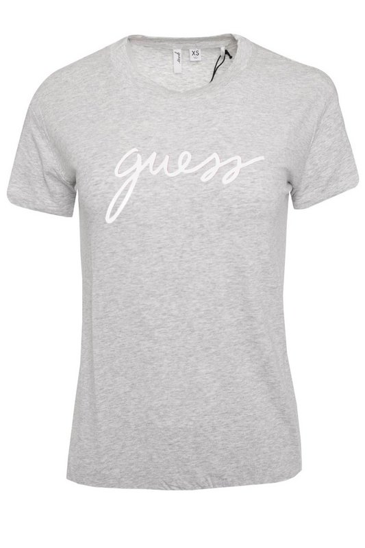 GUESS Tshirt Logo Signature  -  Guess Jeans - Femme H9D3 LIGHT ROCK HEATHER Photo principale