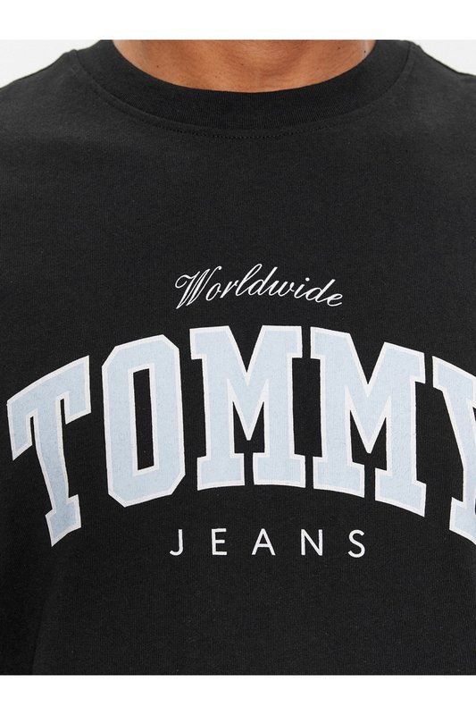 TOMMY JEANS Tshirt Regular 100% Coton Bio  -  Tommy Jeans - Homme BDS Black Photo principale