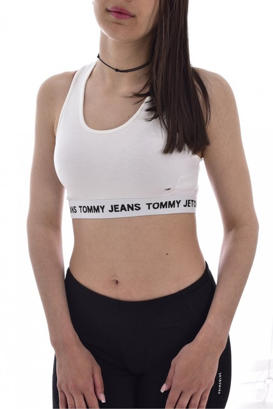 TOMMY JEANS Crop Top  Ceinture Logo   -  Tommy Jeans - Femme YBR White 1062947