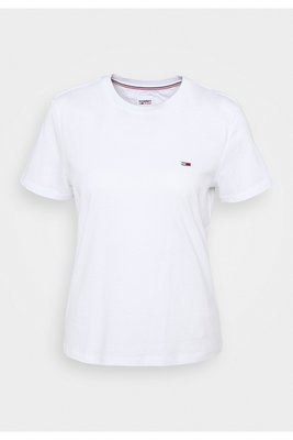 TOMMY JEANS Tshirt Logo 100% Coton Bio  -  Tommy Jeans - Femme YBR White