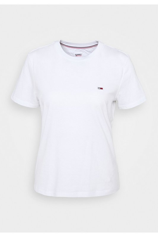 TOMMY JEANS Tshirt Logo 100% Coton Bio  -  Tommy Jeans - Femme YBR White Photo principale