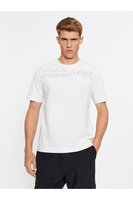 CALVIN KLEIN Tshirt Droit Logo Imprim  -  Calvin Klein - Homme DE0 VAPOROUS GRAY