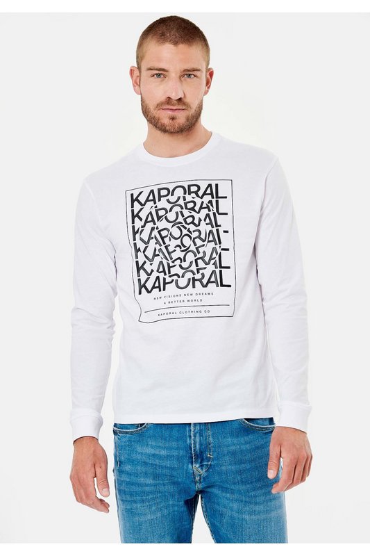 KAPORAL Tshirt Ml Coton  -  Kaporal - Homme WHITE Photo principale