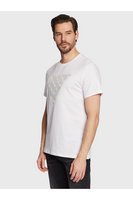 GUESS Tshirt Logo Triangle Textur  -  Guess Jeans - Homme G011 Pure White