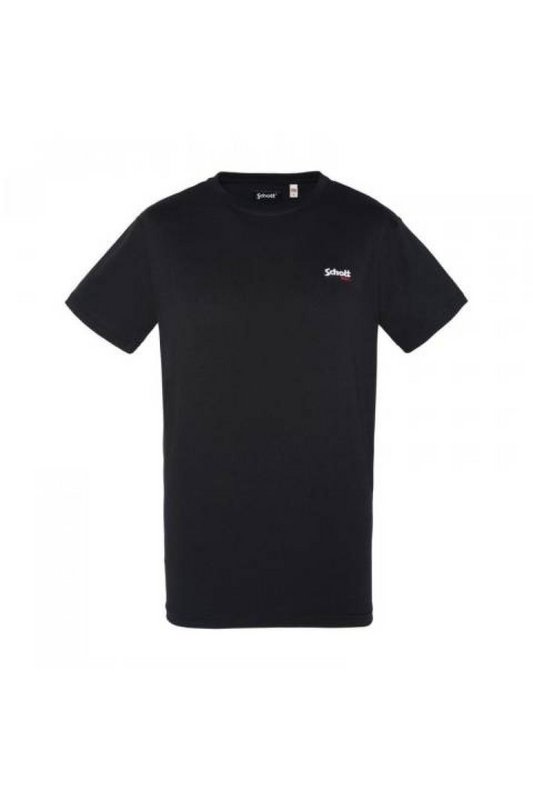 SCHOTT Tshirt Coton Logo Brod  -  Schott - Homme BLACK 1062990