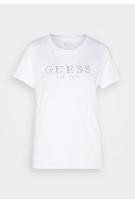 GUESS Tshirt Coton 1981 Easy  -  Guess Jeans - Femme G011 Pure White
