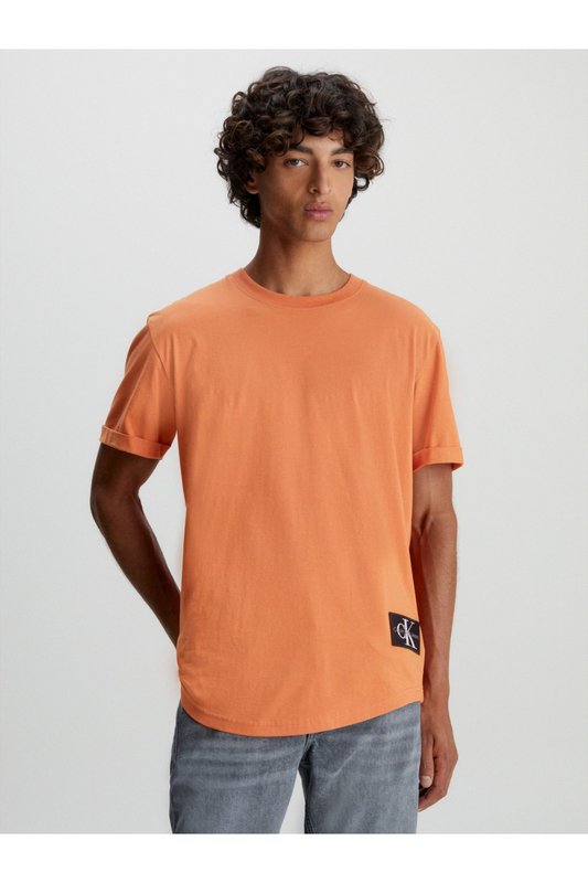 CALVIN KLEIN Tshirt Regular Fit Patch Ck  -  Calvin Klein - Homme SEC Burnt Clay 1063023