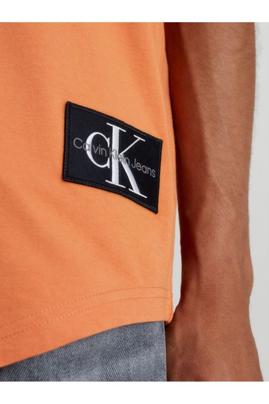 CALVIN KLEIN Tshirt Regular Fit Patch Ck  -  Calvin Klein - Homme SEC Burnt Clay Photo principale