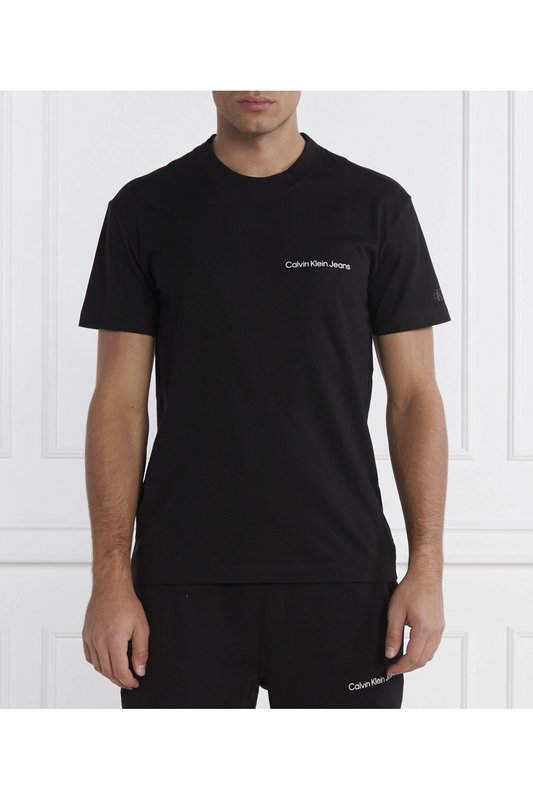 CALVIN KLEIN Tshirt Basique 100%coton  -  Calvin Klein - Homme BEH Ck Black 1063066