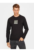 CALVIN KLEIN Tshirt Ml Regular Fit Logo Print  -  Calvin Klein - Homme BEH Ck Black