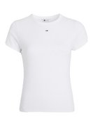 TOMMY JEANS Tshirt Slim Coton Stretch Ctel  -  Tommy Jeans - Femme YBR White
