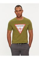 GUESS Tshirt Slim Fit Logo Iconique  -  Guess Jeans - Homme G8Y4 GREEN STONE