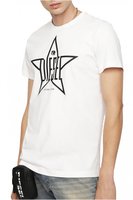 DIESEL Tee Shirt Coton  Logo toile  -  Diesel - Homme 100 BLANC