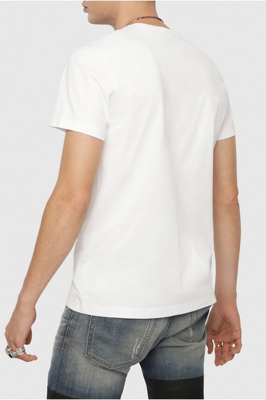 DIESEL Tee Shirt Coton  Logo toile  -  Diesel - Homme 100 BLANC Photo principale