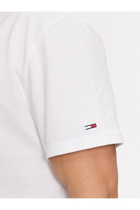 TOMMY JEANS Tshirt Gros Logo Print  -  Tommy Jeans - Homme YBR White Photo principale