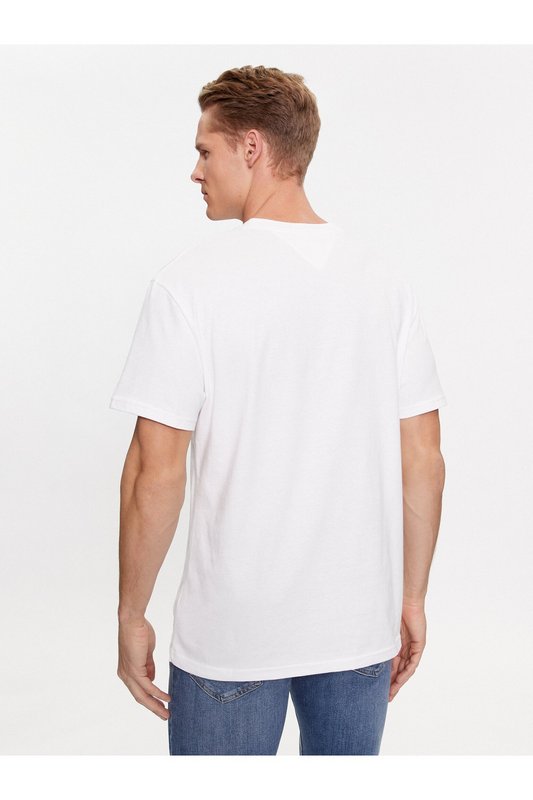 TOMMY JEANS Tshirt Gros Logo Print  -  Tommy Jeans - Homme YBR White Photo principale