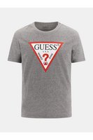 GUESS Tshirt Slim Fit Logo Iconique  -  Guess Jeans - Homme MRH Marble Heather