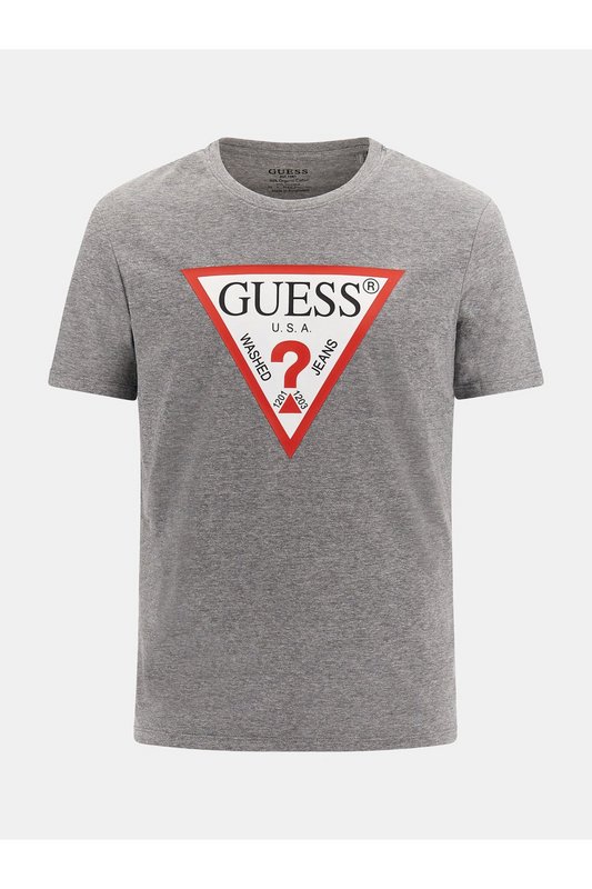 GUESS Tshirt Slim Fit Logo Iconique  -  Guess Jeans - Homme MRH Marble Heather 1063183
