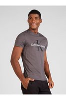 CALVIN KLEIN Tshirt Gros Logo Print  -  Calvin Klein - Homme PSM Dark Grey