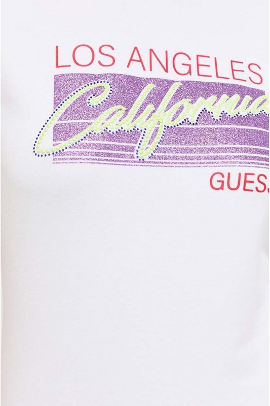 GUESS Tshirt Stretch California  -  Guess Jeans - Femme G011 Pure White Photo principale