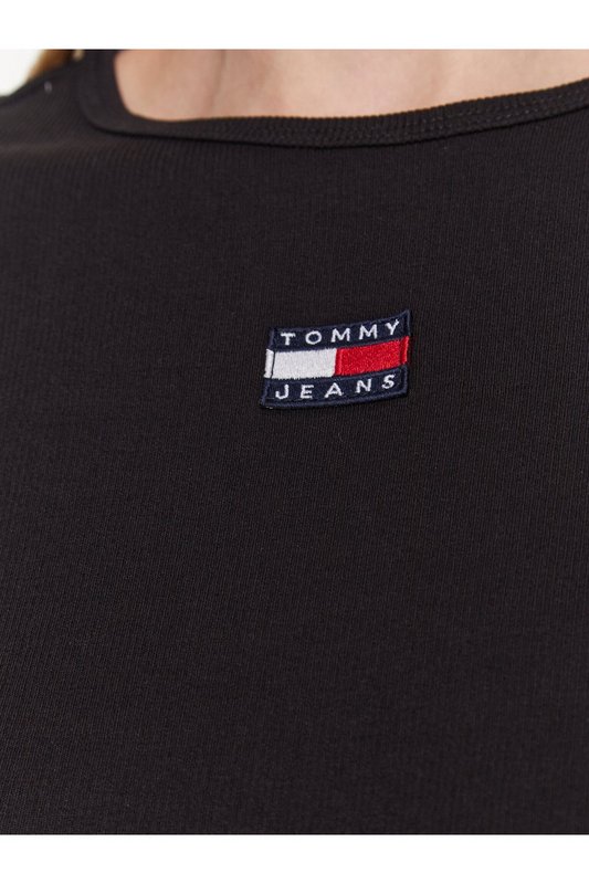 TOMMY JEANS Tshirt Ctel  Logo Patch  -  Tommy Jeans - Femme BDS Black Photo principale