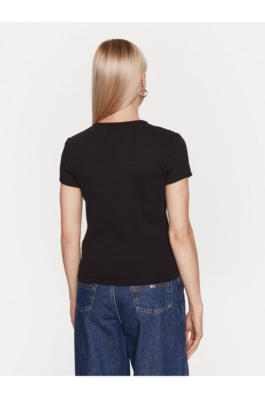 TOMMY JEANS Tshirt Ctel  Logo Patch  -  Tommy Jeans - Femme BDS Black Photo principale