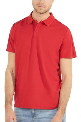 GUESS Polo  Bandes Logo  -  Guess Jeans - Homme G532 CHILI RED