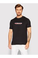 TOMMY HILFIGER Tshirt Droit Logo Print  -  Tommy Hilfiger - Homme BDS Black