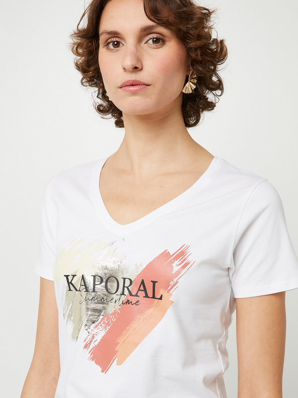 KAPORAL Tee-shirt Ajust Encolure V Coupe Ajuste Blanc Photo principale