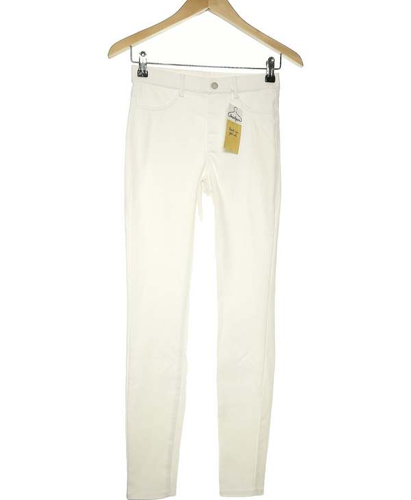 UNIQLO SECONDE MAIN Pantalon Slim Femme Blanc 1072271