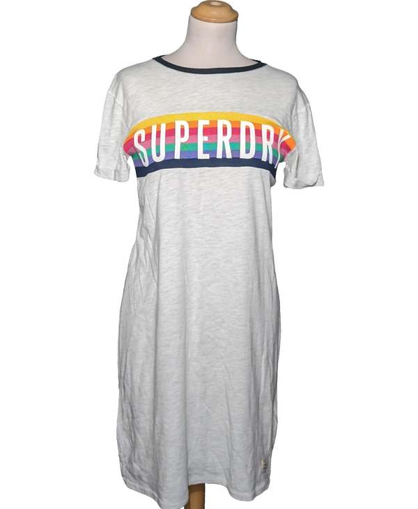 SUPERDRY SECONDE MAIN Robe Courte Gris 1075624