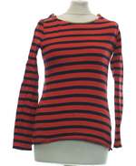 MASSIMO DUTTI Top Manches Longues Rouge