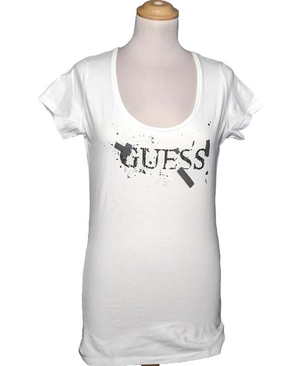 GUESS Top Manches Courtes Blanc