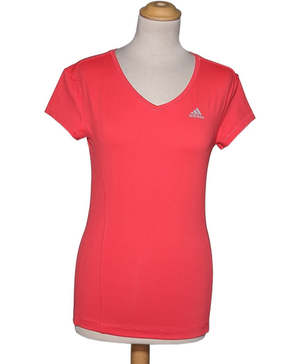 ADIDAS Top Manches Courtes Rouge