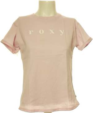 ROXY Top Manches Courtes Rose