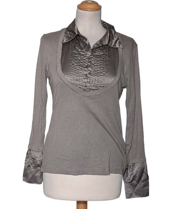 CAROLL SECONDE MAIN Top Manches Longues Gris 1080390