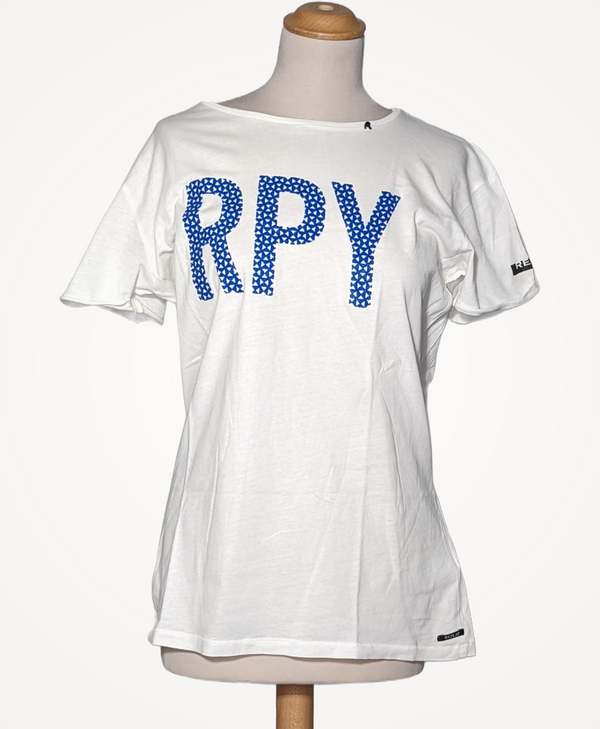 REPLAY Top Manches Courtes Blanc Photo principale