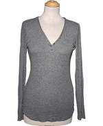 MASSIMO DUTTI Top Manches Longues Gris