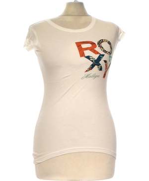 ROXY Top Manches Courtes Blanc