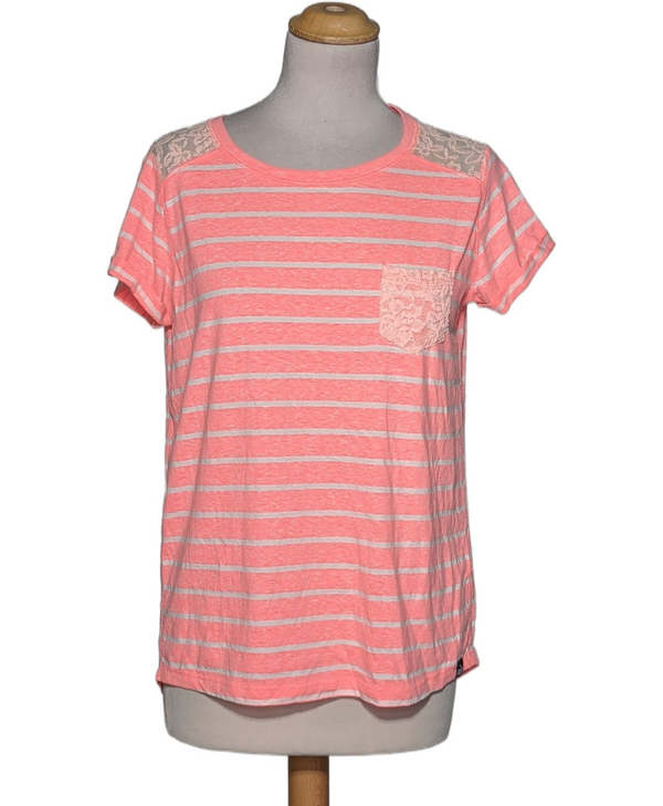 SUPERDRY SECONDE MAIN Top Manches Courtes Rose 1081189