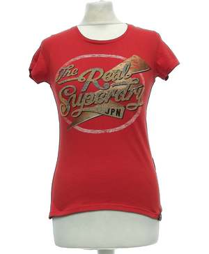 SUPERDRY Top Manches Courtes Rouge