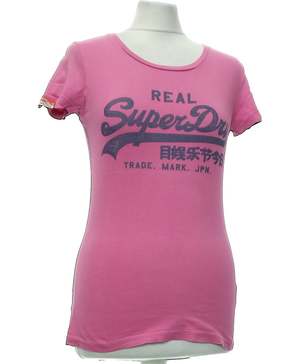 SUPERDRY Top Manches Courtes Rose