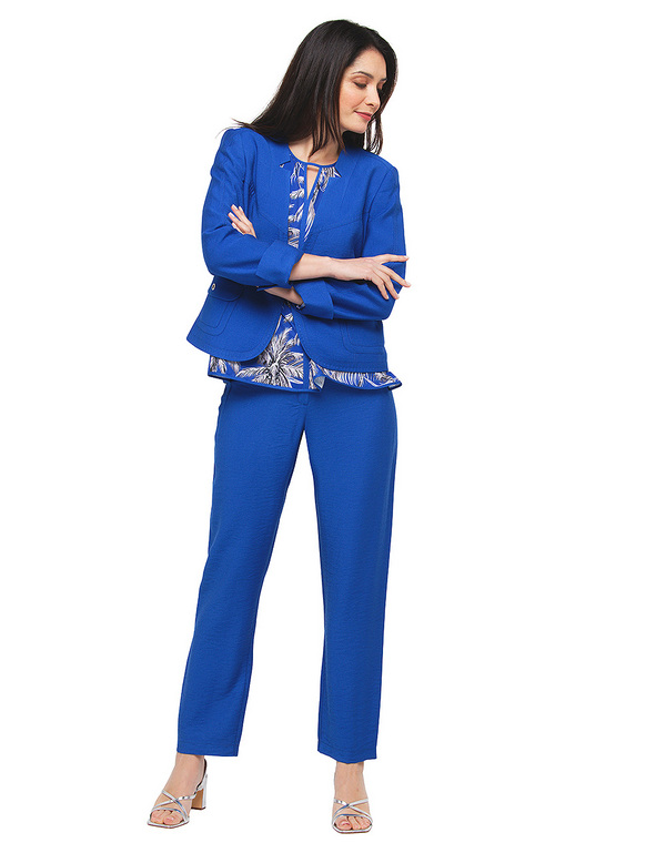 CHRISTINE LAURE Pantalon Tailleur Bleu Photo principale