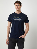 PETROL INDUSTRIES Tee-shirt Manches Courtes Logo 100% Coton Uni Bleu marine