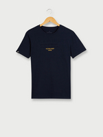 KAPORAL Tee-shirt En Coton Stretch Logo Emboss Bleu marine