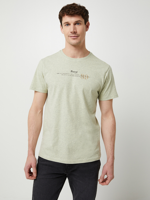 PETROL INDUSTRIES Tee-shirt Jersey Chin Duveteux Vert d eau 1082035